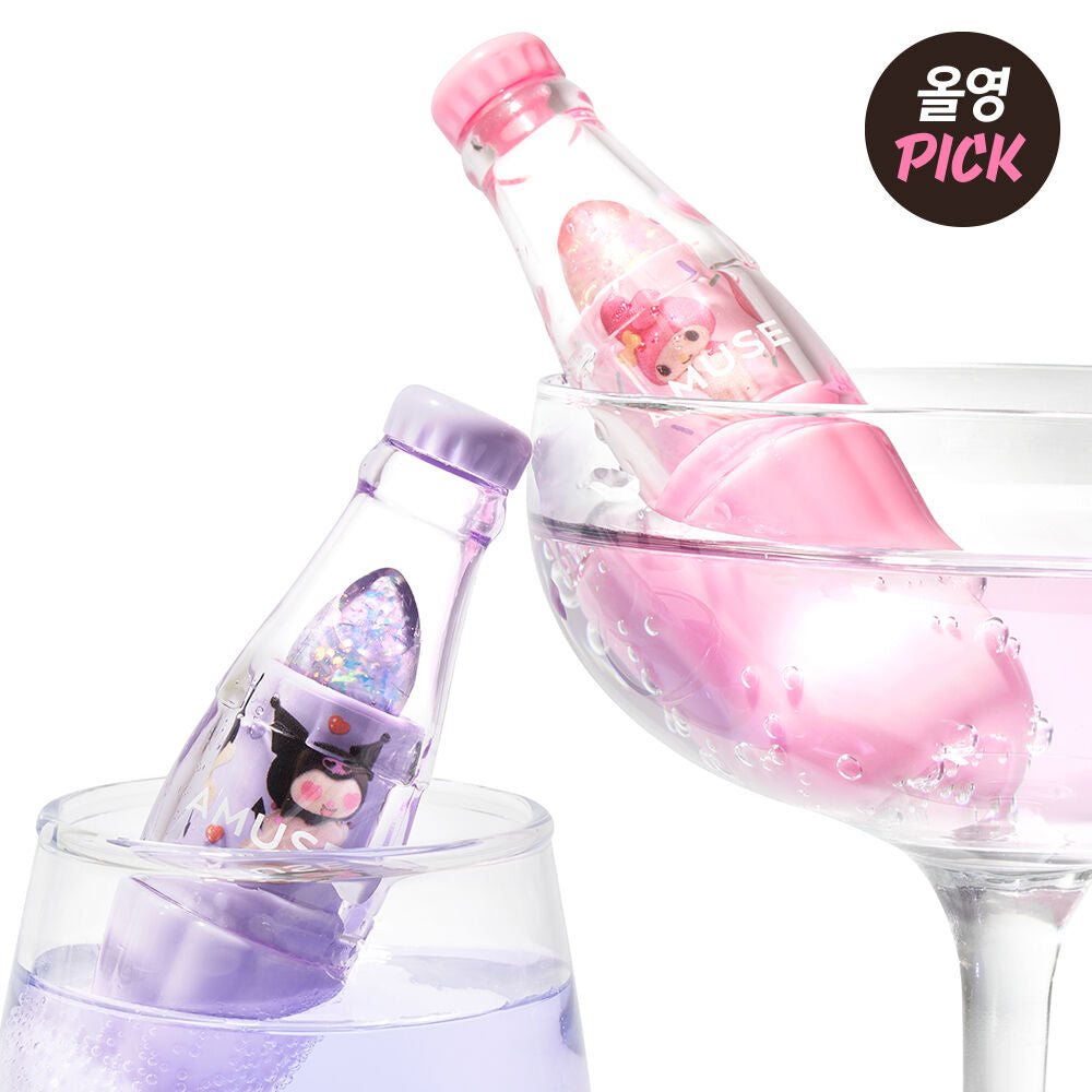 AMUSE 汽水閃爍水光護唇膏🧃🫧| AMUSE SPARKLE SODA LIP BALM X Melody & Kuromi🍬✨