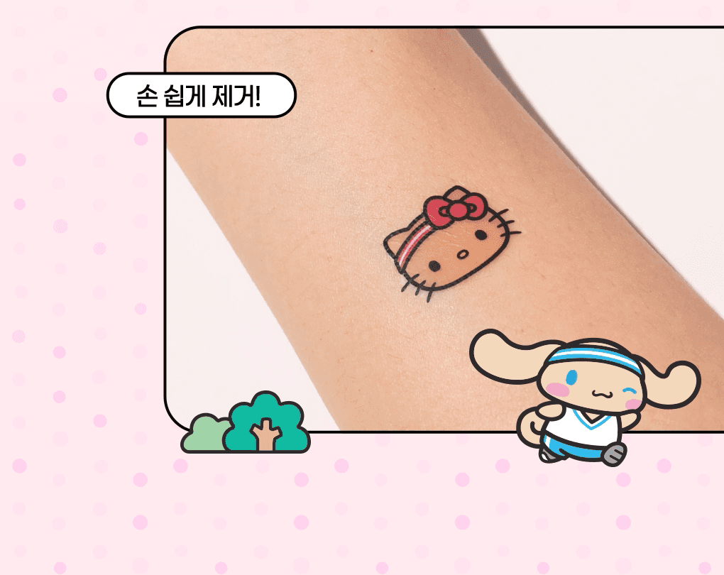 Sanrio x Olive Young Cutie Run 系列紋身貼紙💫