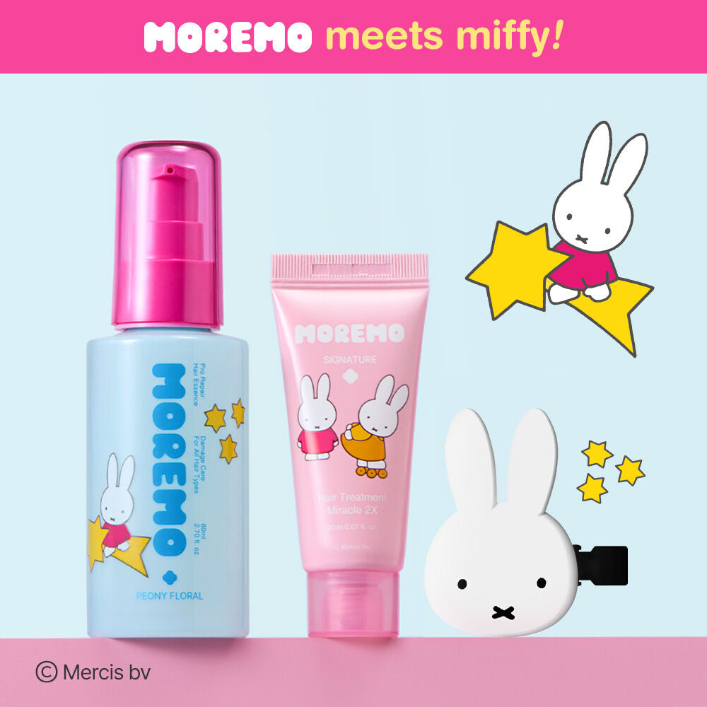 送Miffy髮夾🐰 MOREMO x MIFFY 柔順光感牡丹花香護髮精華 ♡ 療癒加分🐰
