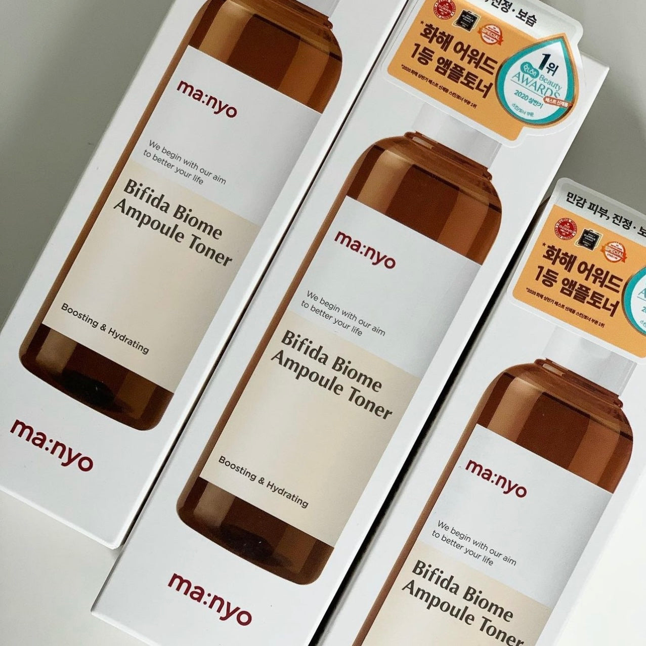 3星期撫平肌膚粗糙🧏🏼♀️ | Manyo 乳酸菌小棕瓶抗衰老保濕爽膚水Bifida Biome Ampoule Toner | 修復保濕去皺✨