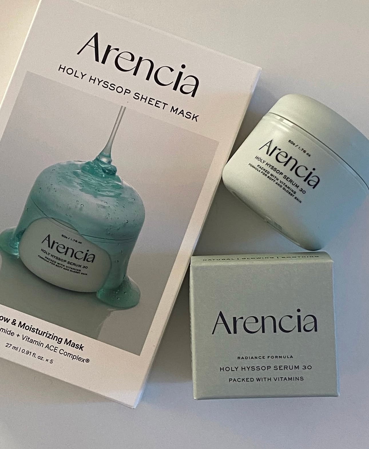 韓國大熱🔥Arencia牛膝草速效去黃美白Cool Tone面膜 | Arencia Holy Hyssop Sheet Mask| 黃皮變冷白皮既秘密
