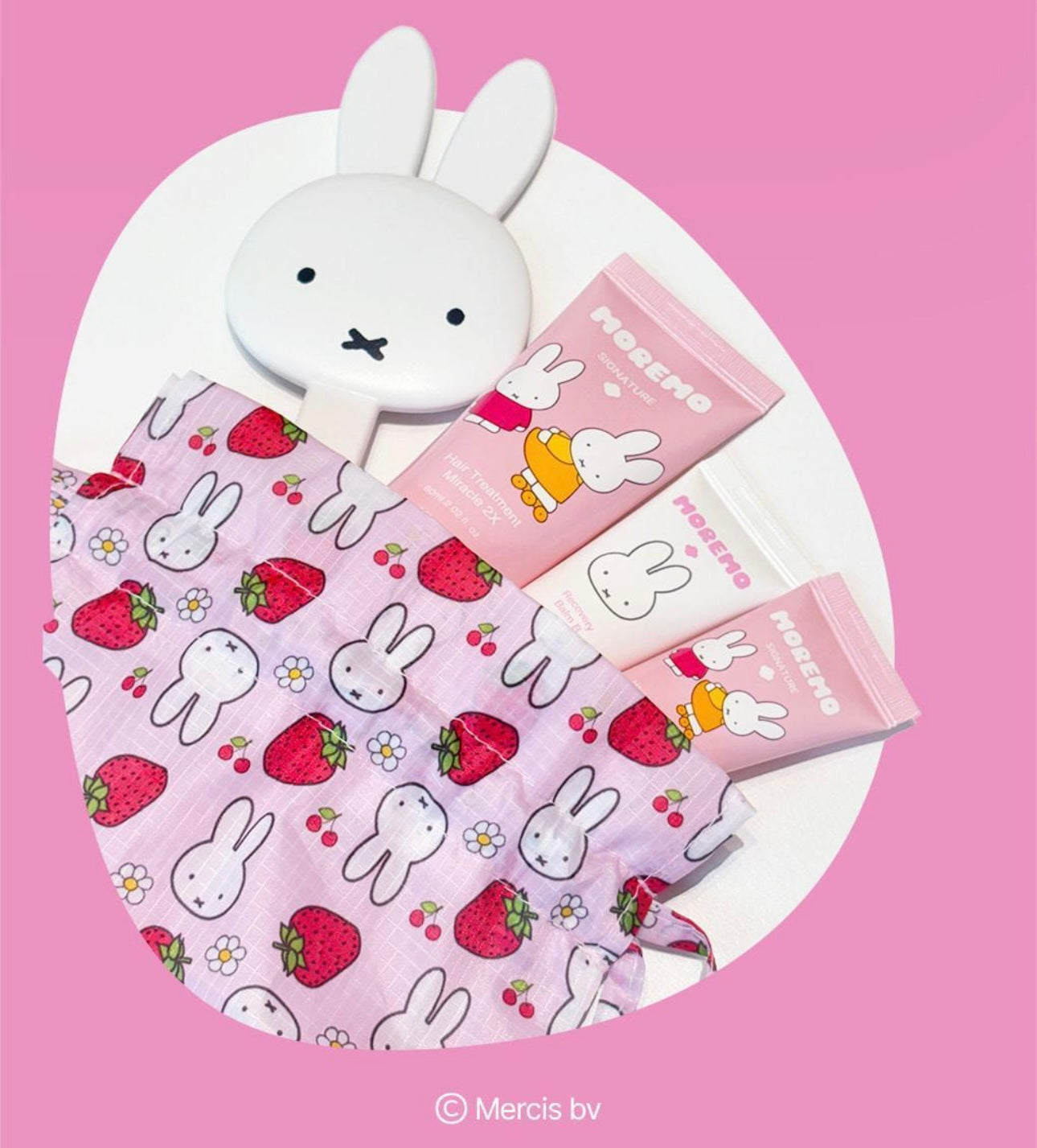 送miffy收納包 🎀MoremoHair x Miffy 毛躁告別高濃縮特殊損傷修護精華護髮膜套裝2X🐰🌸