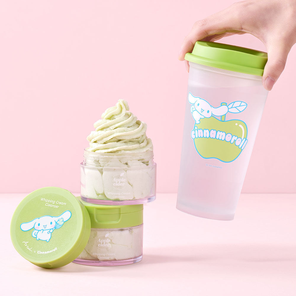 深層清潔 + 卸妝二合一 ⭐️| Ariul X Cinnamoroll蘋果溫和二合一卸妝潔面膏限定版套裝🍏| Ariul X Cinnamoroll Whipping Cream Cleanser
