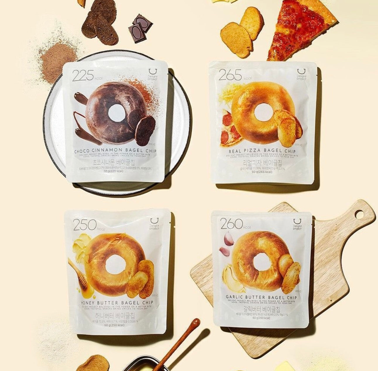 2+1組合✨Sanrio特別版 韓國人氣低卡零食 Olive Young Delight Project Bagel Chip 貝果脆片餅乾🍪低卡得黎又好食