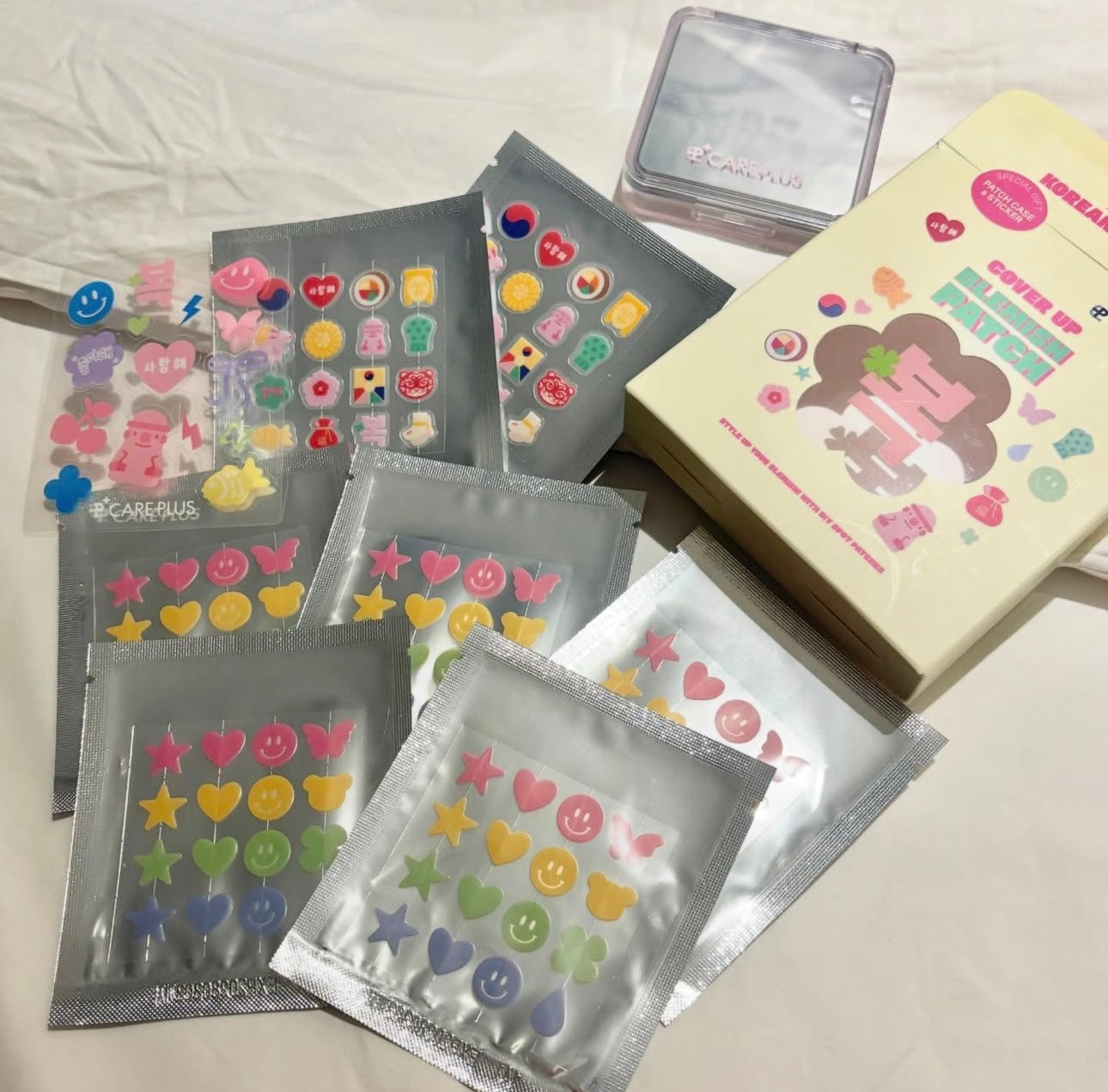 長痘痘也要可愛的😆 Olive Young 可愛造型隱形痘痘貼💗