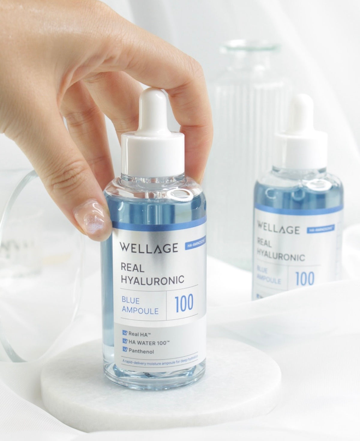 Wellage 100%高濃縮透明質酸保濕精華🫧| Wellage Real Hyaluronic Blue Ampoule💦