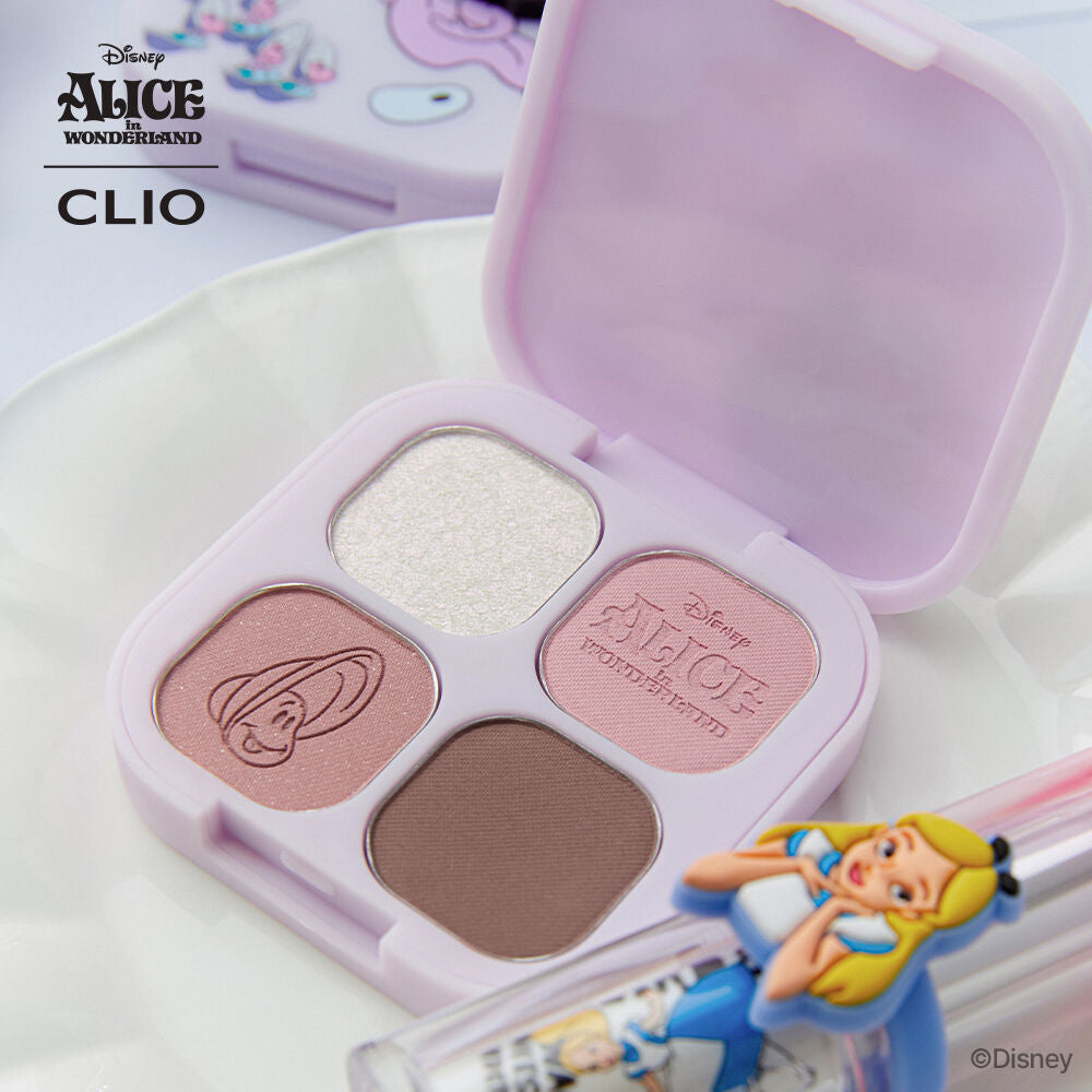 Clio x 愛麗絲夢遊仙境聯名眼影盤四色眼影盤 🫖| Clio x Alice In Wonderland Pro Eye Palette Cube