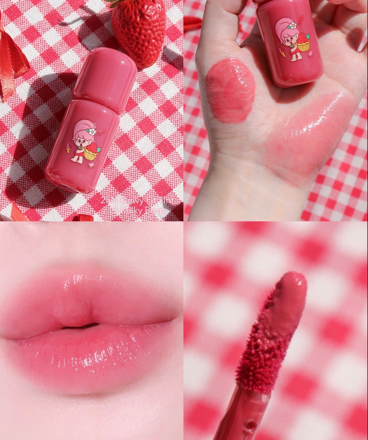 ✨ 【2aN × Trolls】🍓士多啤梨魔法幸運特調 限量聯名系列登場！💖 ✨水光豐唇釉 Dewy Fit Tint
