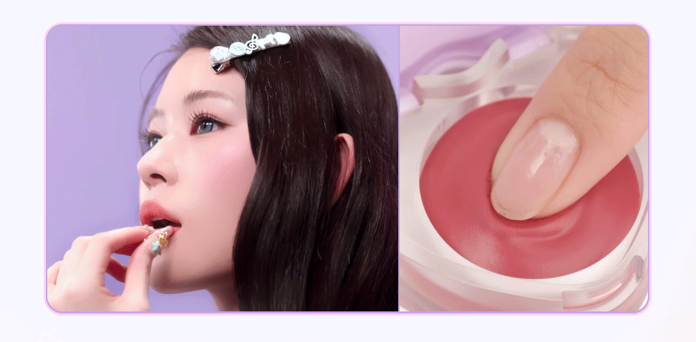 Dasique × Polly Pocket愛心兩用唇頰霜💖|內附唇掃