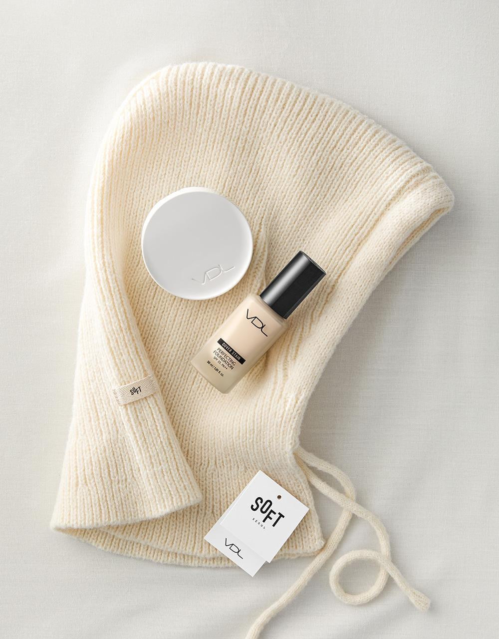 送針織帽✨Estee Lauder DW平替裸妝神器☁️|VDL 完美遮瑕霧面純素粉底液 Cover Stain Perfecting Foundation SPF35+ PA++💜累積銷售154萬枝✨