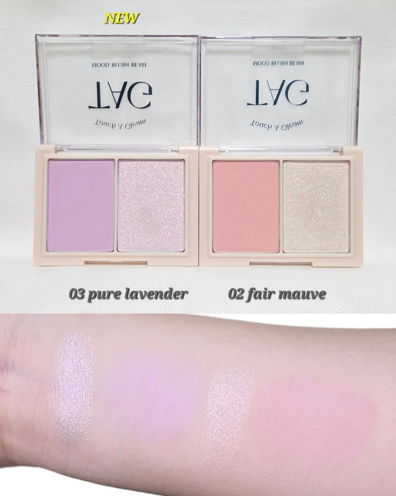 TAG Touch A Gleam Mood Blush Beam 雙色柔霧高光腮紅盤💖
