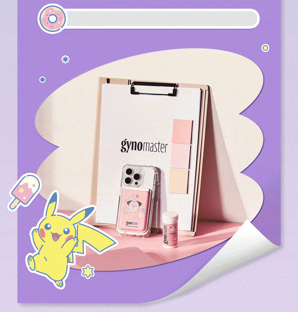 送Pokemon 磁吸卡夾 ⚡️ Olive Young × Pokemon 限定聯名✨ Gynomaster女性私密益生菌☁️