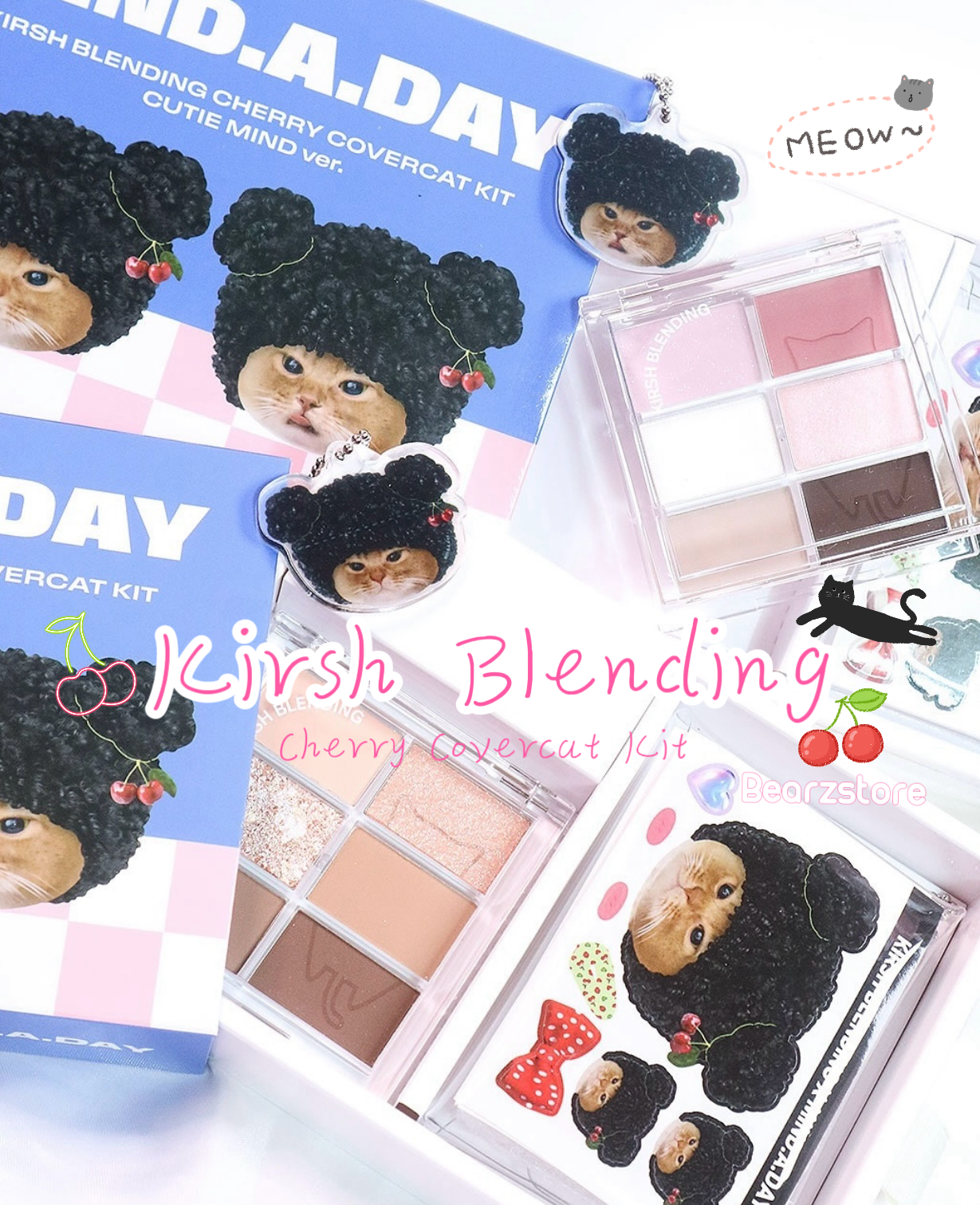 30/11截～KIRSH BLENDING限量版可愛櫻桃貓貓眼影套裝🐈🍒 | KIRSH BLENDING X MIND.A.DAY MOOD LIKE EYE PALETTE