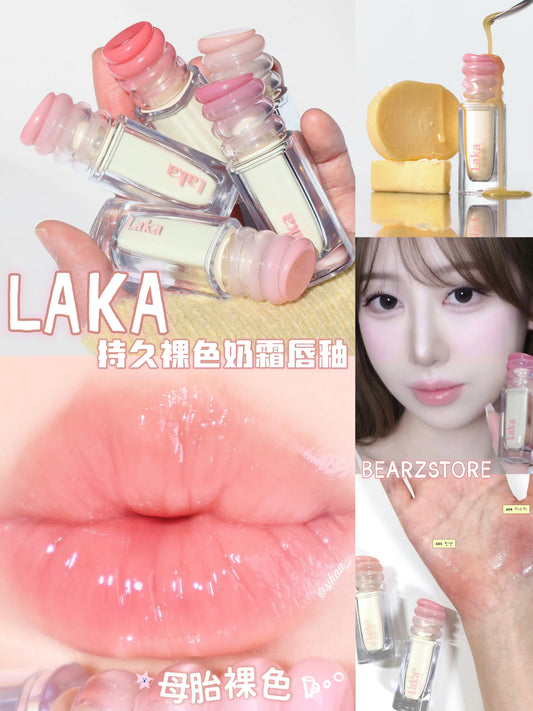 送mini裝✨少女心炸裂！Laka 持久裸色奶霜唇釉Buttery Nude Glassy Glow系列🧈