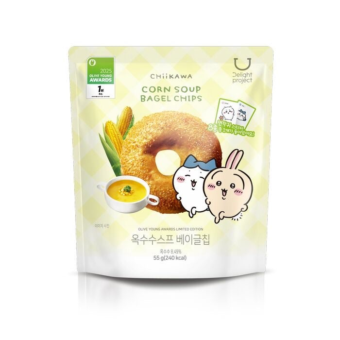 送角色貼紙✨Delight Project低卡貝果脆片x Chiikawa