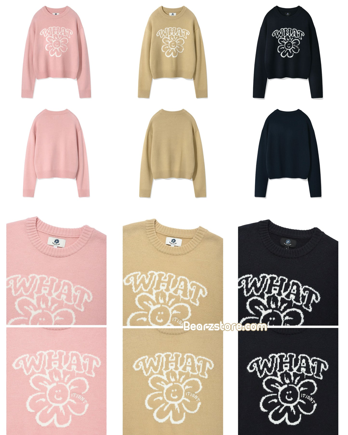 🌸 Wacky Willy微柔美花花LOGO 針織圓領Knit🌸