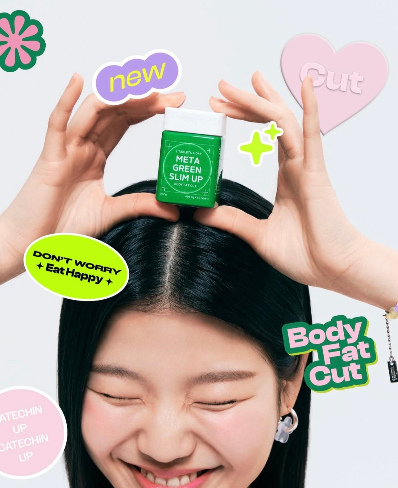 送PC狗小包✨ Vitalbeautie阻斷油脂纖體綠茶片 Meta Green Slim Up Body Fat Control🧚‍♀️| 榮獲Olive Young瘦身類別大獎｜累積銷量突破1600萬盒🔥