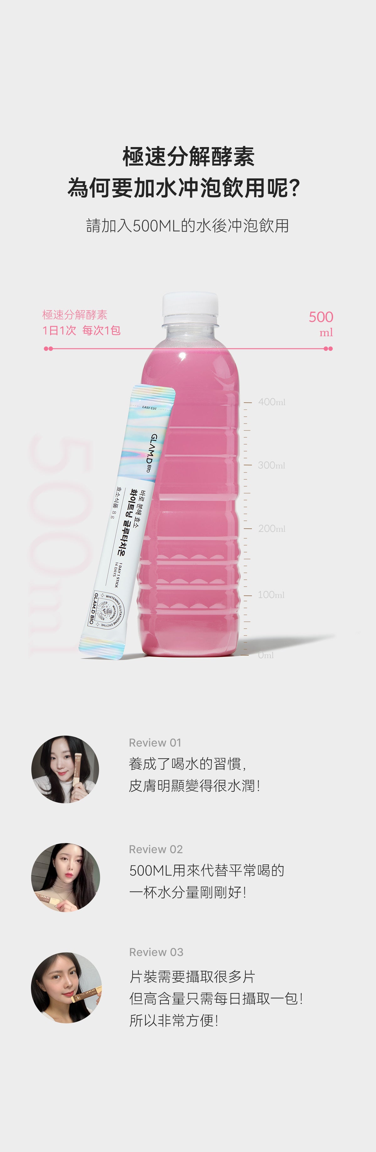 GLAM D極速分解穀胱甘肽亮白酵素飲極速分解酵素粉✨