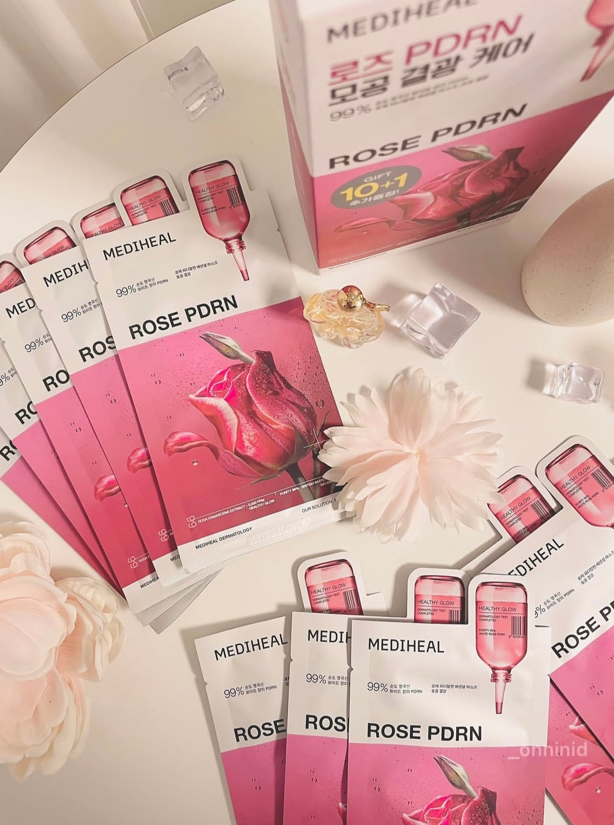 10片+送2片✨Get「透光肌」✨Mediheal玫瑰PDRN 毛孔護理亮肌精華面膜｜深層修復 × 毛孔緊緻 × 光澤再生 Mediheal Rose PDRN Essential Mask 🌹