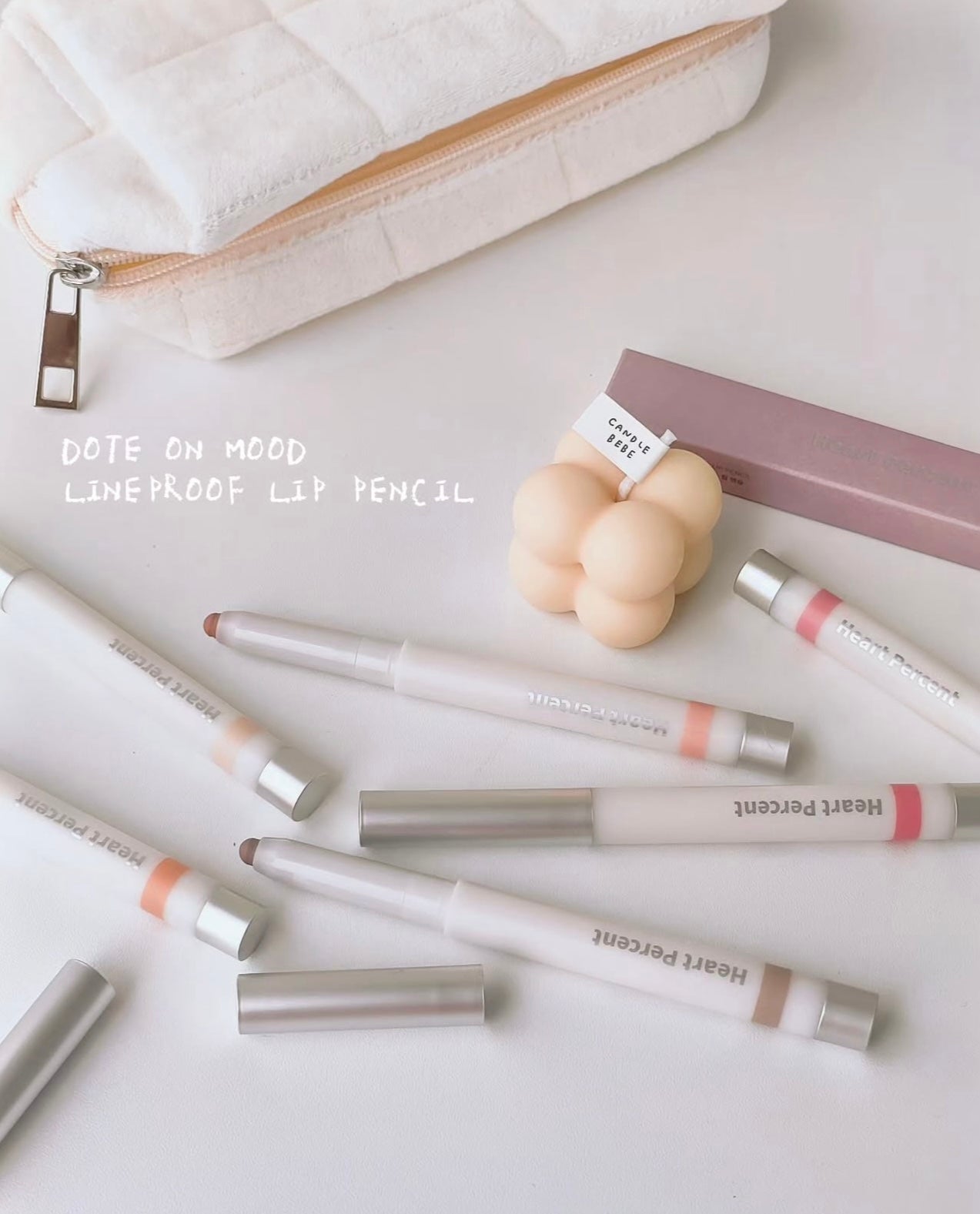 Heart Percent 心動點點線條防暈染唇線筆 💕| Heart Percent Dote On Mood Lineproof Lip Pencil ✏️