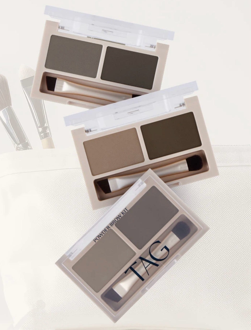 一盤多用、CP值簡直高到破表🔥！TAG 雙色立體自然野生眉眉粉盤🤎TAG Powder Brow Kit