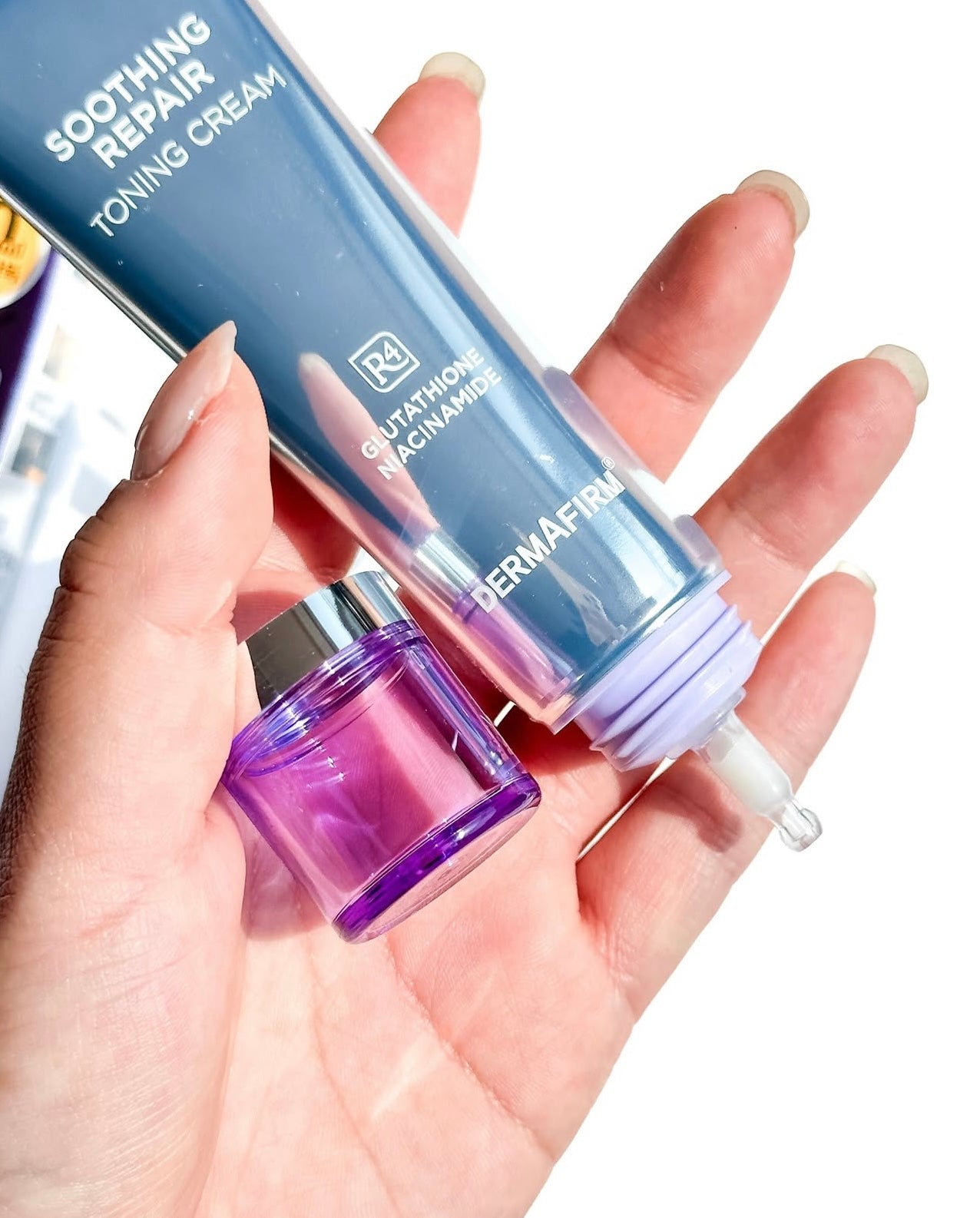 韓國專業醫美級護膚品牌👩🏼‍⚕️|DERMAFIRM 谷胱甘肽去瑕疵光感面霜💜✨| 雙重美白成分⭐️| DERMAFIRM SOOTHING REPAIR TONING CREAM