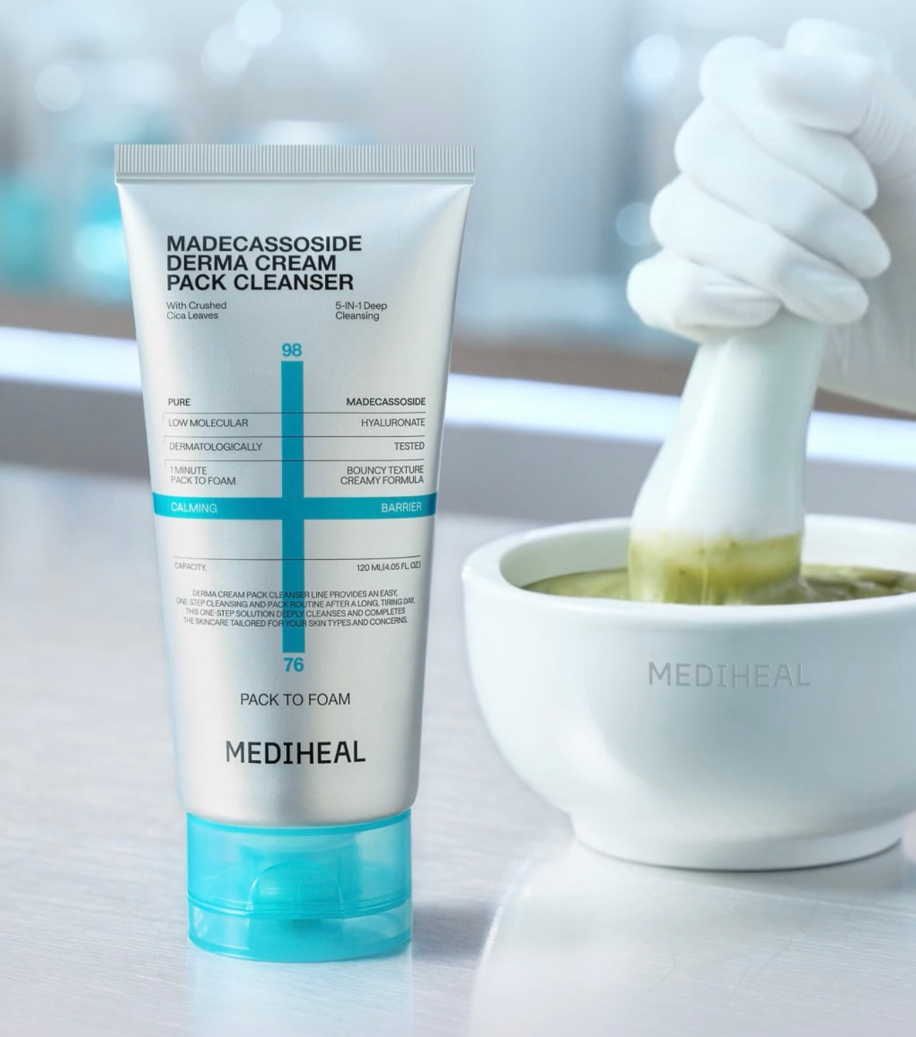 MEDIHEAL積雪草玫瑰煥膚面膜潔面二合一 ✨MEDIHEAL Derma Cream Pack Cleanser | 一次潔面、五重功效 💫