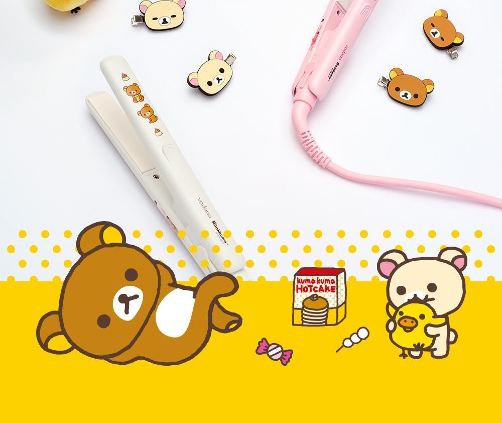 打造溫柔女神水波紋VODANA x 懶懶熊🧸Glam Wave Curling Iron 40mm 陶瓷負離子捲髮棒 🤍