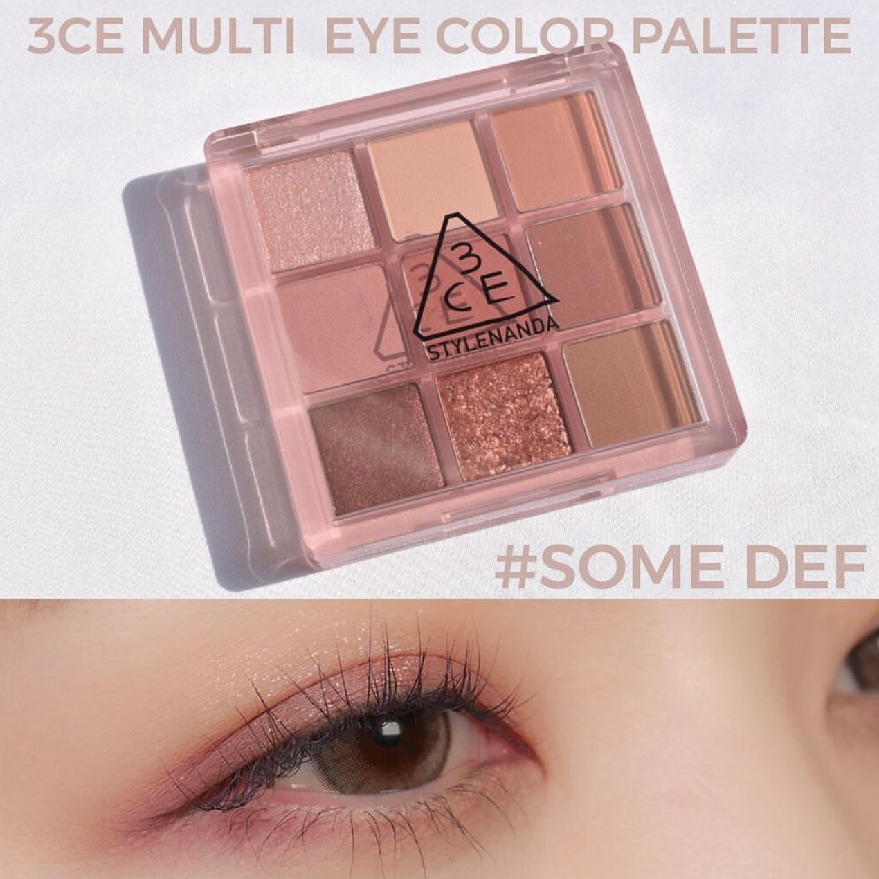 自留✨神秘感🔮 3CE 低飽和芋碎鑽偏光九宮格眼影盤|3CE Multi Eye Color Palette Some Def💜