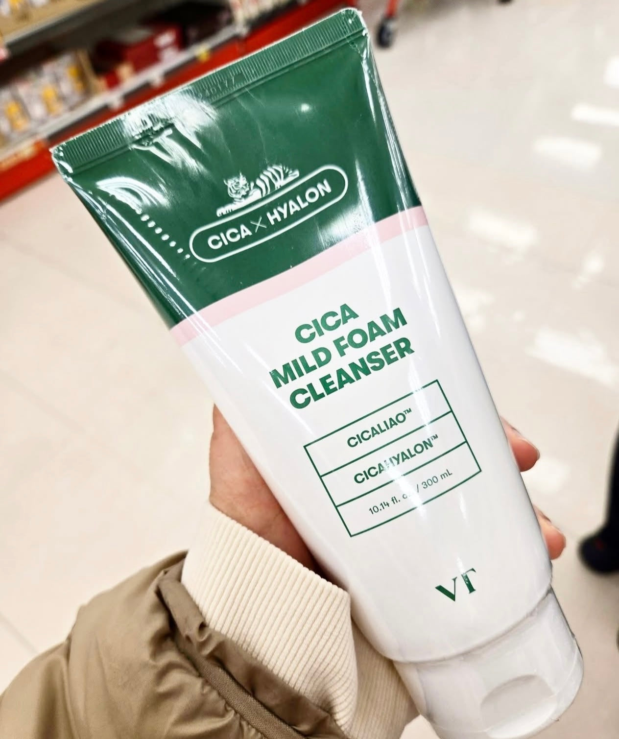 推薦痘痘肌敏感肌膚⭐️VT積雪草溫和防敏泡沫潔面乳🌿| CICA MILD FOAM CLEANSER