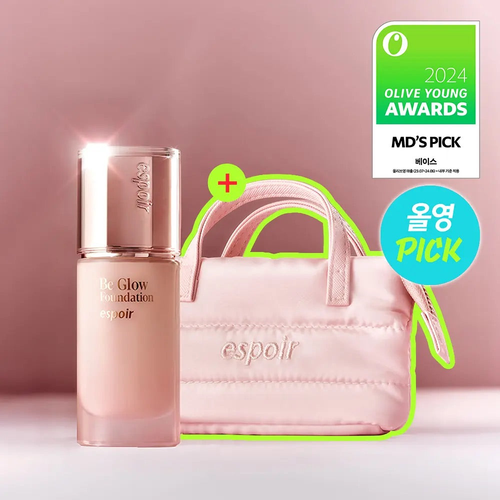 高品質彩妝🎀Espoir Roselight Be Glow 自然水潤光澤透亮粉底液