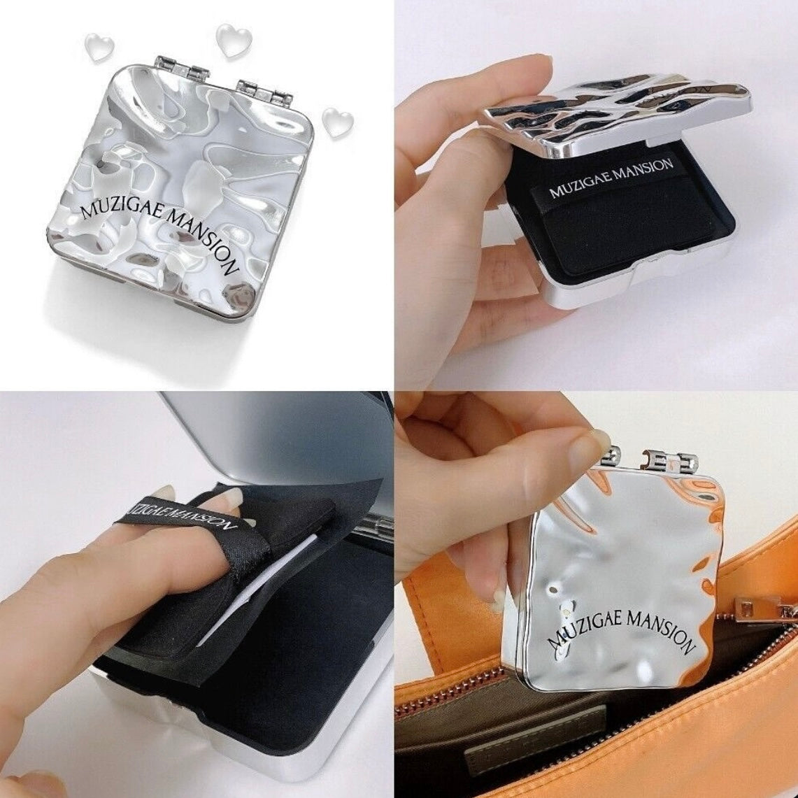 附鏡子✨Muzigae Mansion質感設計感吸油紙Muzigae Mansion Mirror Oil Paper🩶