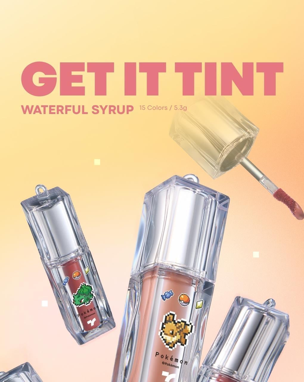 送卡套✨水光玻璃唇✨Tonymoly x Pokemon水感糖漿唇釉 ⚡️ Tonymoly Get It Tint Waterful Syrup
