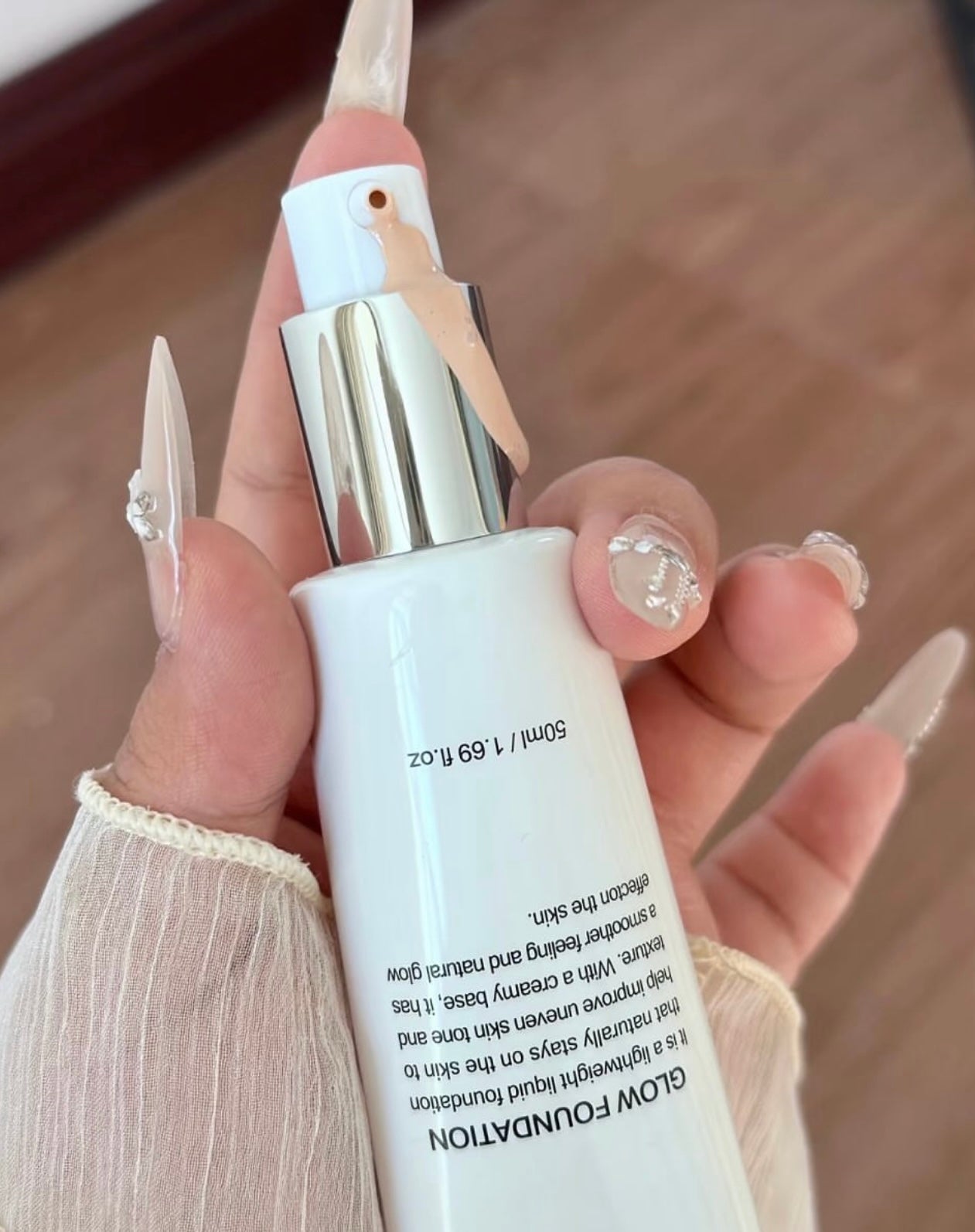 韓式水光肌妝效✨Hexkin 偽素顏水光粉底液Hydrating Glowing Foundation SPF35 PA++