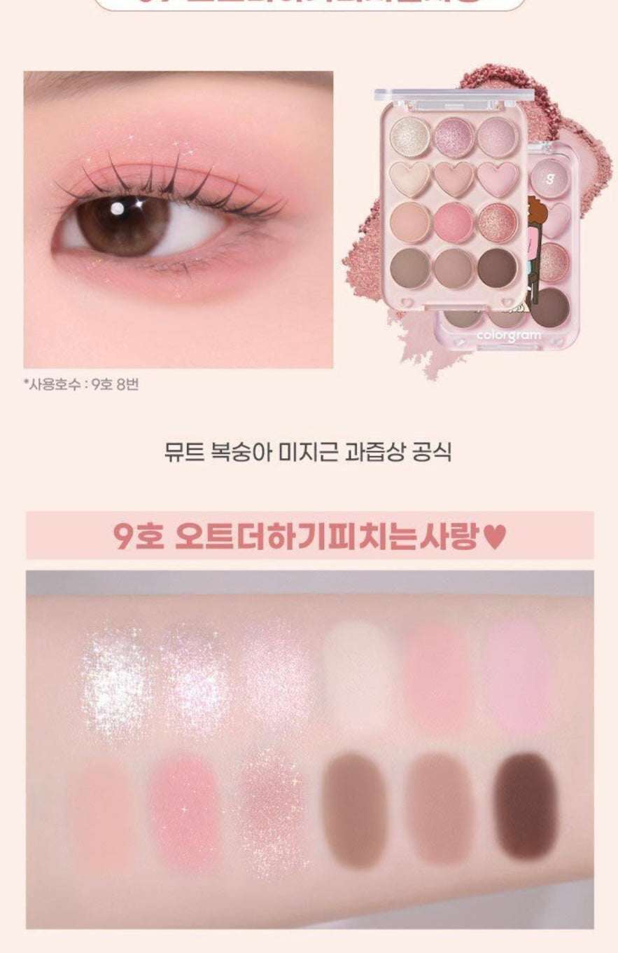 Colorgram x 蠟筆小新聯乘✏️ Colorgram Pin Point Eyeshadow Palette 可愛12色通透感眼影盤🌟