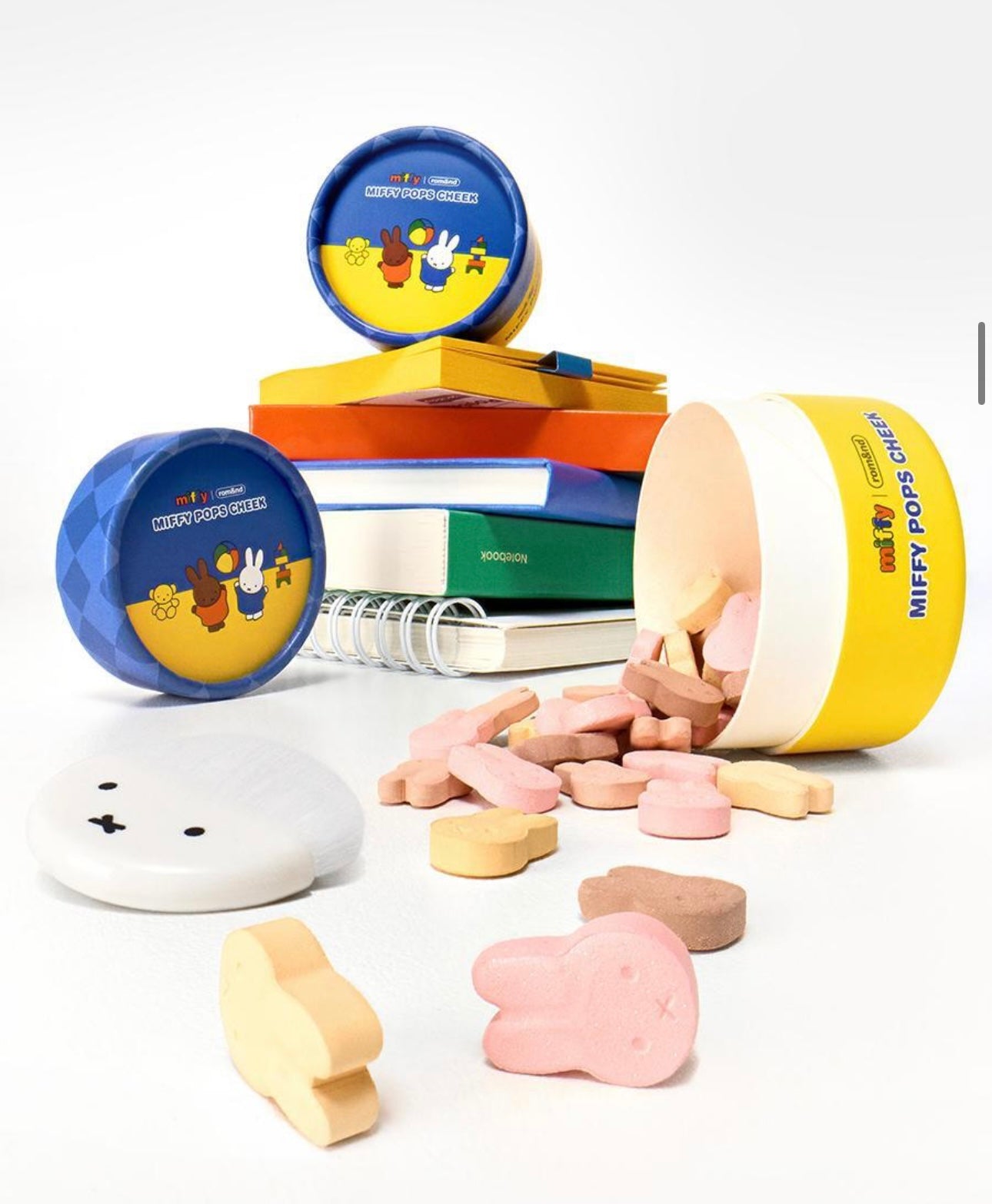 🌸 限量聯名・粉嫩登場Romand × miffy POPS CHEEK卡通療癒顆粒胭脂