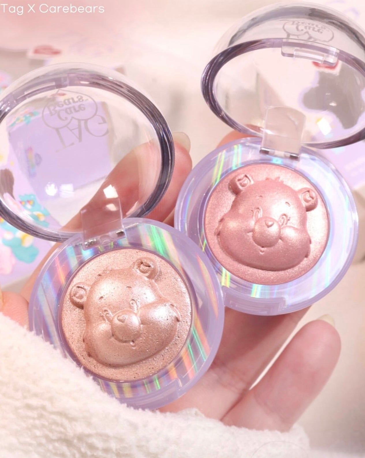 珍珠般隱隱發光TAG X Care Bear立體熊熊高光🐻