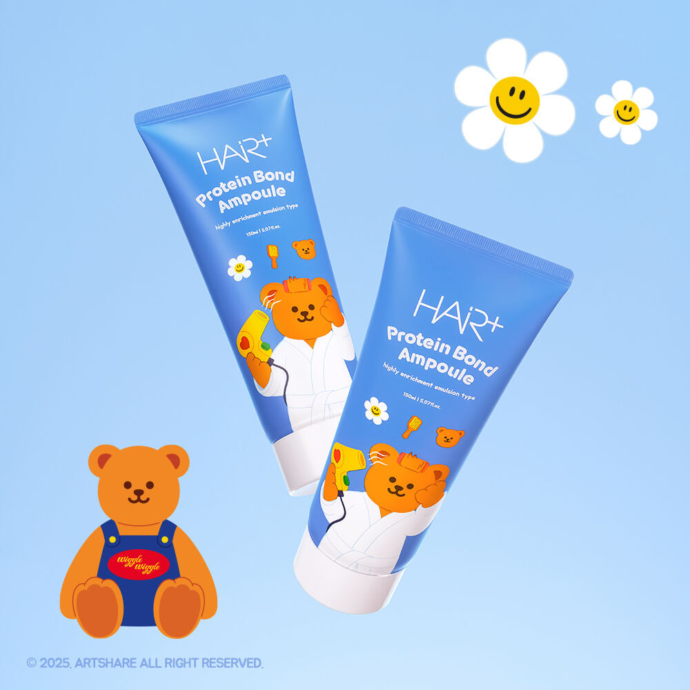 送Wiggle Wiggle收納包✨頭髮的急救精華💫Hair+ Wiggle Wiggle限量版蛋白修護免沖洗安瓶精華🌈