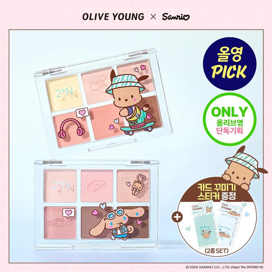 送卡片貼紙✨2aN Sanrio Edition Better Me Eye Palette 6色眼影盤✨