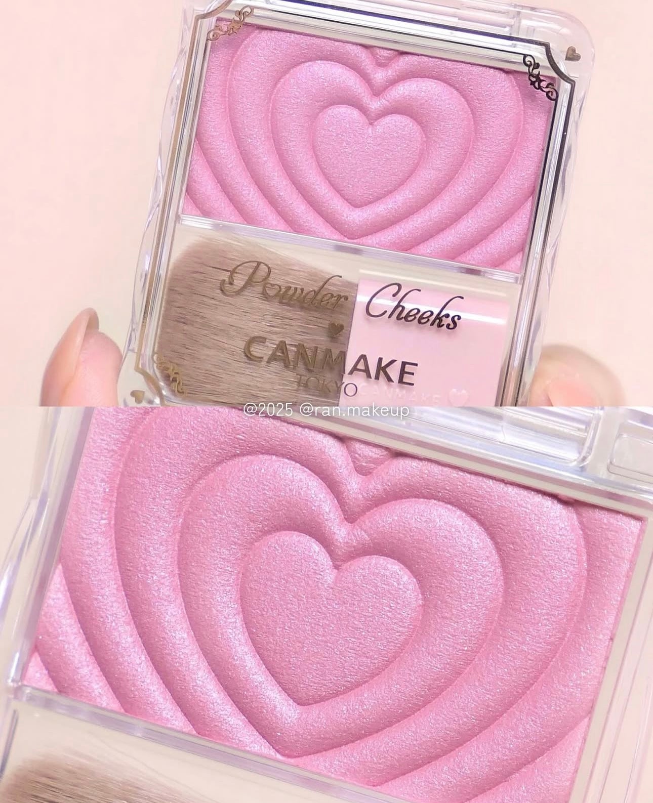 40週年限定新色胭脂🍓Canmake P40thx Powder Cheeks 愛心浮雕透亮珠光胭脂粉