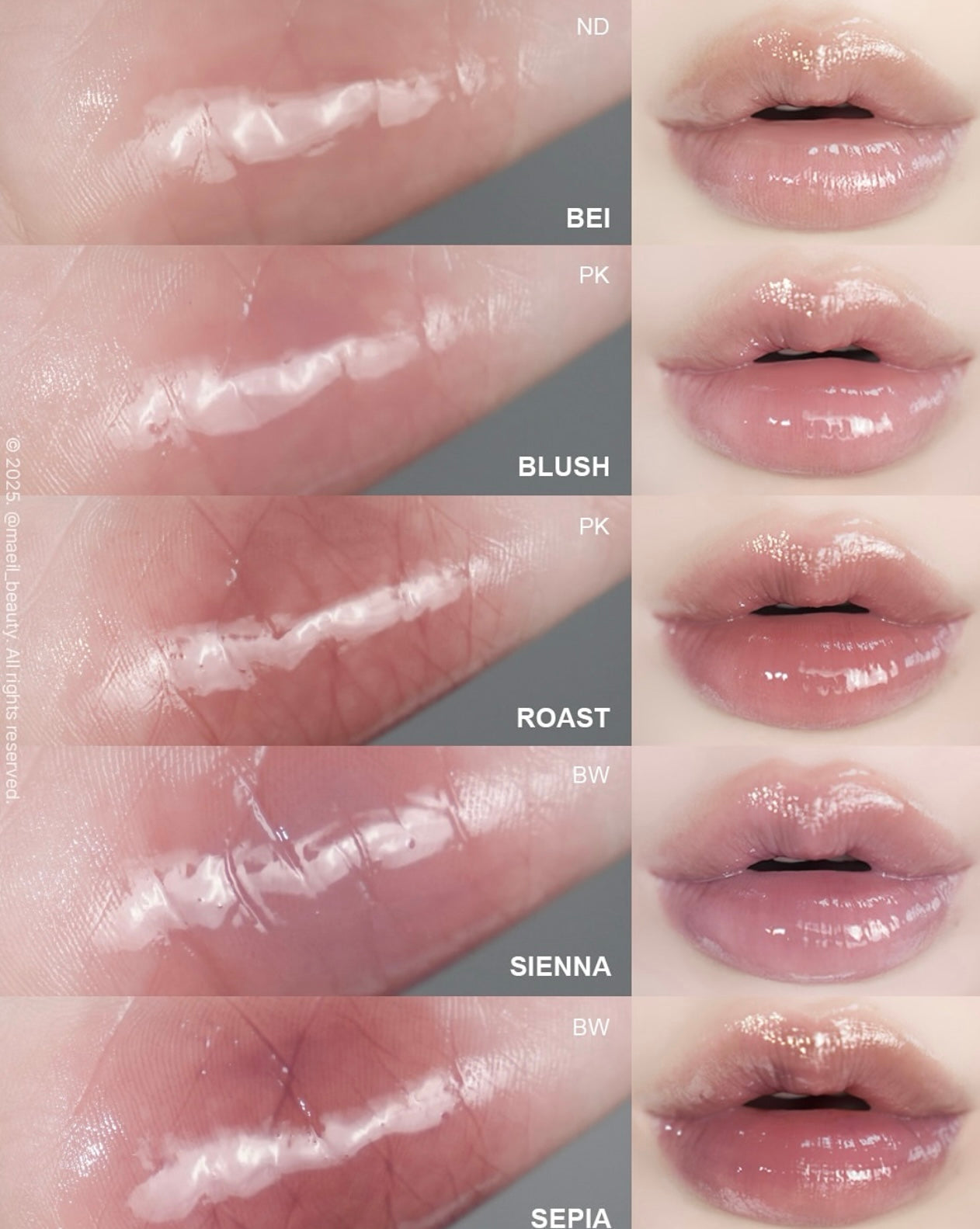 裸色唇釉首選⭐️NAMING 清透水光潤澤唇釉💫 NAMING Over Dew Glossy Lip Tint