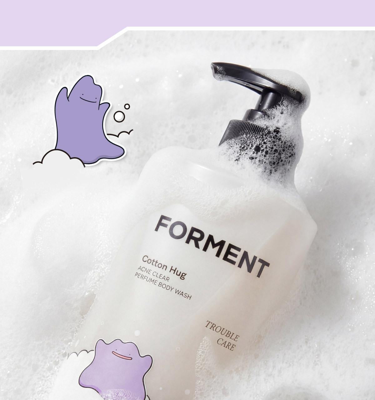 FORMENT x Pokemon Cotton Hug 棉花抱抱身體去痘香氛淋浴露🫧