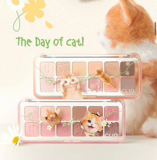 Clio 新版貓貓限量版12色眼影盤Clio Pro eye palette Air x Baby Milk Koshort Edition🐈