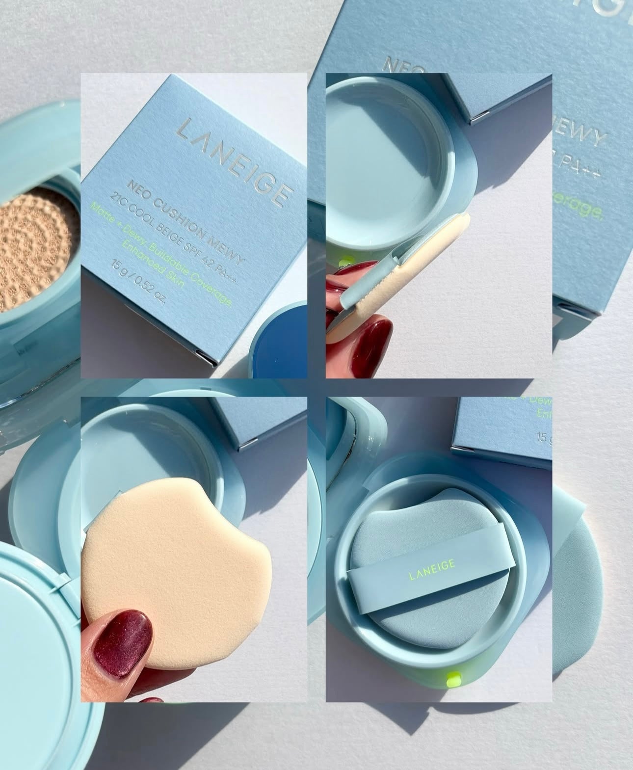 送睫毛夾/粉撲✨最新版🪞Liz子推薦✨LANEIGE 涼感空氣感輕霧氣墊| LANEIGE NEO CUSHION MEWY SPF 42 PA++