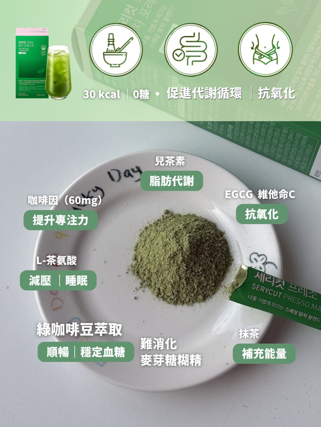 【抹茶控必入手】Serybox SERYCUT 森林減脂促代謝特調低糖抹茶飲🍵