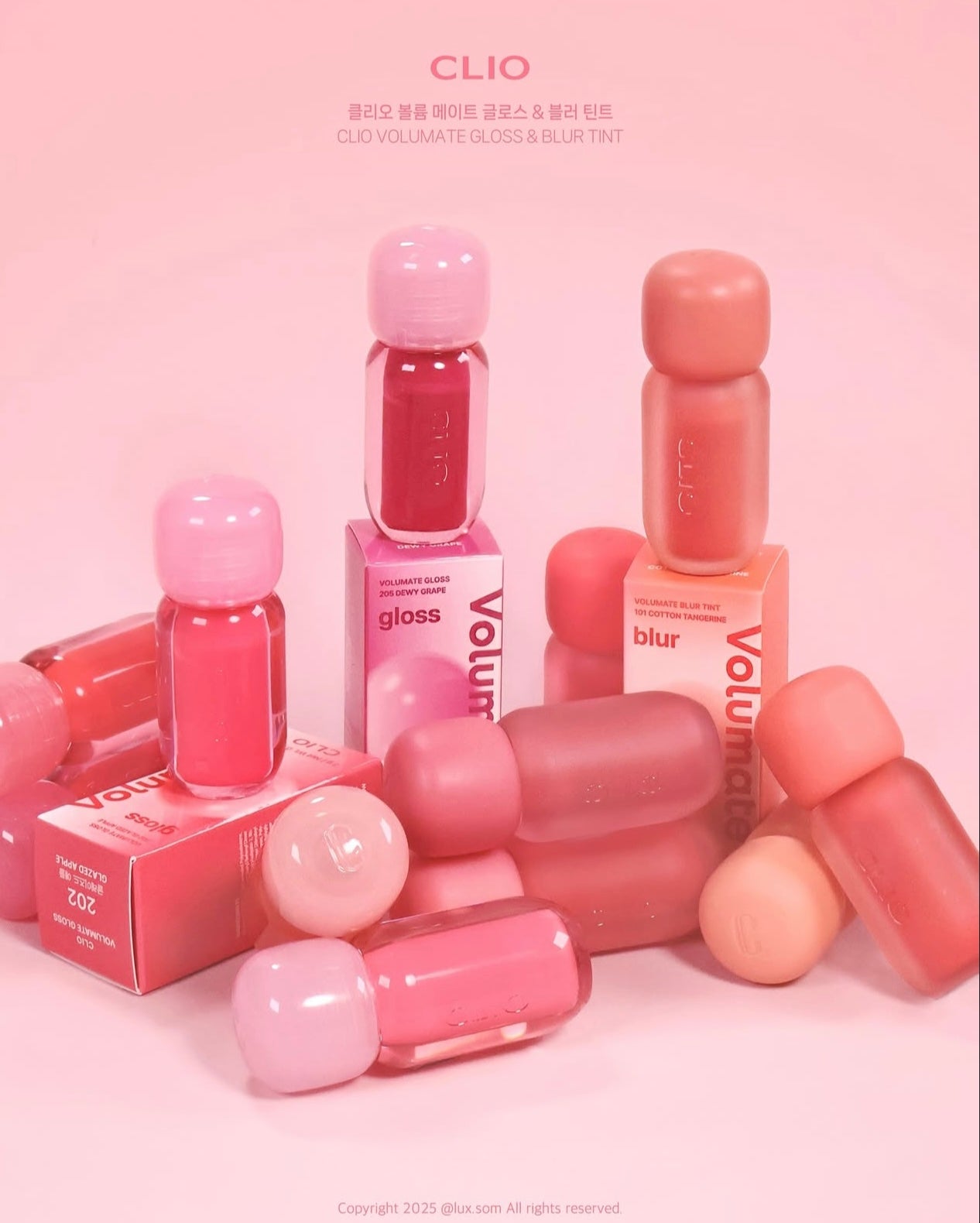 Clio Volumate Blur Gloss霧面水潤豐盈唇釉系列💗