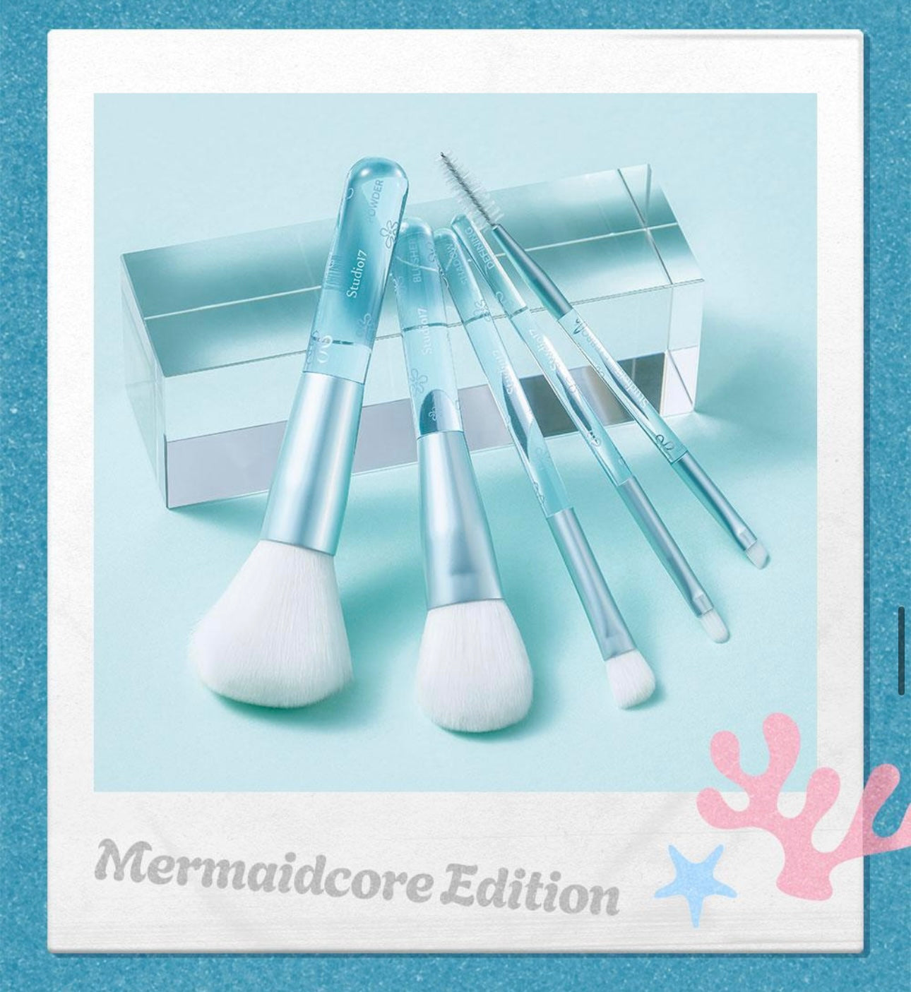 Studio17 x 海綿寶寶 全面化妝掃+收納袋限定版套裝 Portable Makeup Brush Set✨