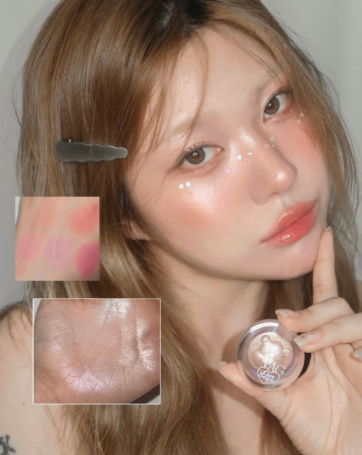 珍珠般隱隱發光TAG X Care Bear立體熊熊高光🐻