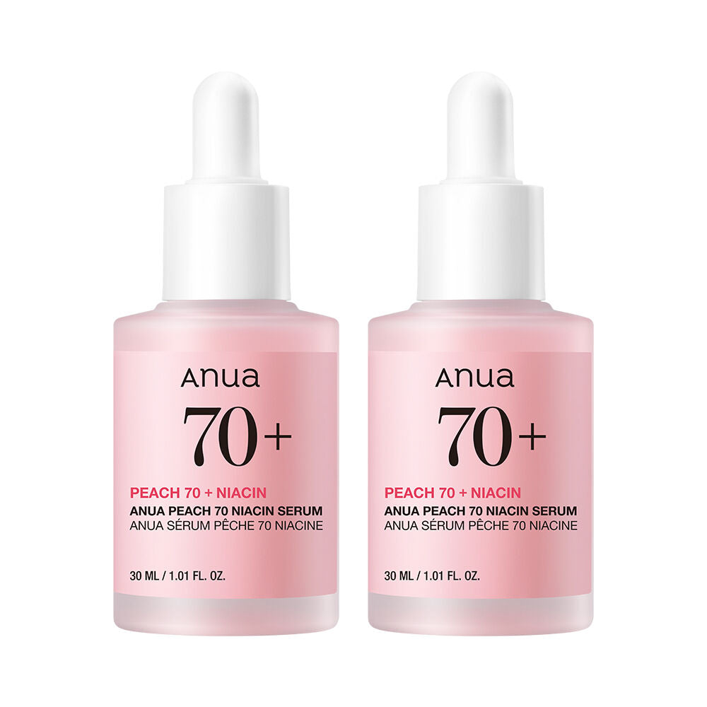 粉嫩粉嫩桃子肌🍑|  Anua 70%桃子煙酰胺發酵乳酸美白精華1+1套裝Anua Peach 70 % Niacin Serum
