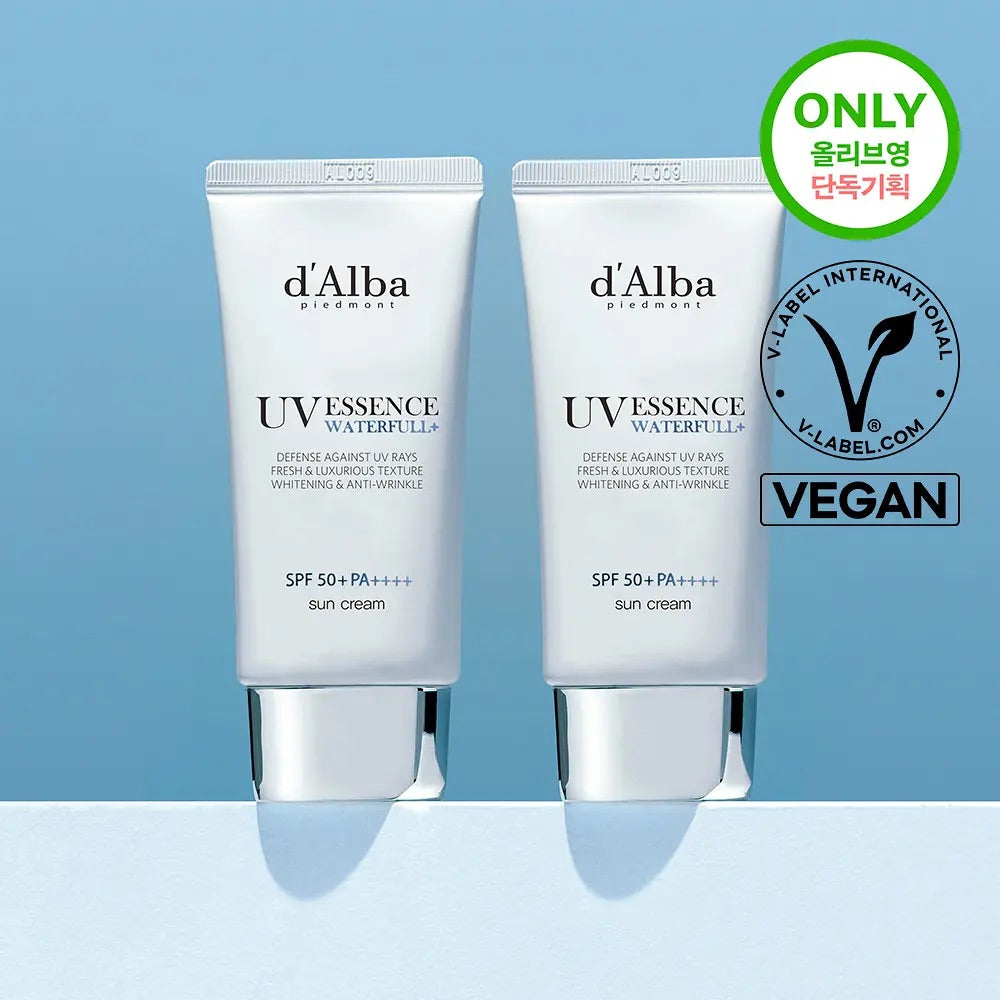 1+1裝✨Dalba 抗敏去紅精華防曬底霜Dalba UV Essence Waterfull Tone Up Sun Cream SPF50+ PA++++